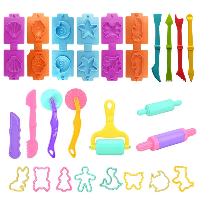 Kids Play Dough Tool Kit with Animal & Ocean Molds