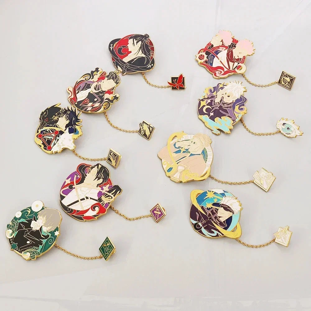 Jujutsu Kaisen Enamel Badge Set with Chain