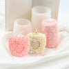 3D Rose Pillar Candle Silicone Mold for DIY Crafting