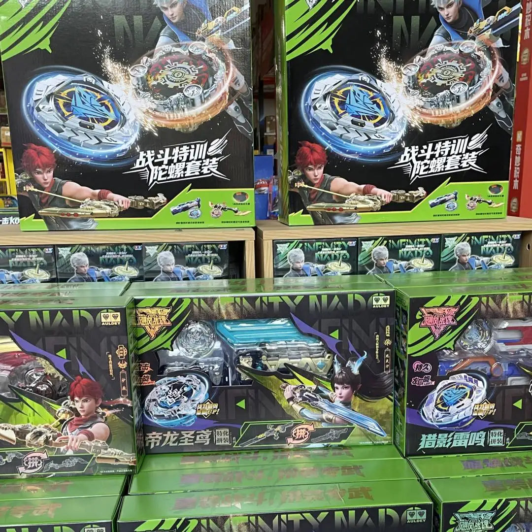 AULDEY Infinity Nado Fighting Spinning Top Toy with Launcher