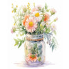DIY Paint by Numbers Kit | Flowers in Vase | Acrylic Canvas Art with Frame