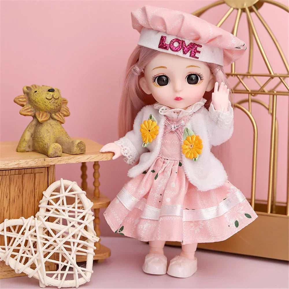 Posable Princess Doll with Outfit and Shoes