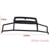 Black heavy duty front bumper for 1/10 scale RC crawler trucks with dimensions 6.6cm by 13.6cm