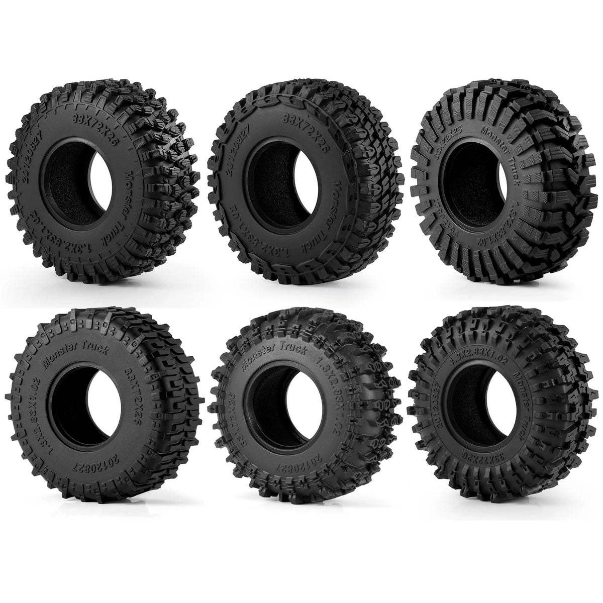 Mud Terrain RC Tires for 1/18 and 1/24 Micro Crawlers