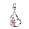 925 Sterling Silver Heart Charm Beads for Bracelets and Necklaces