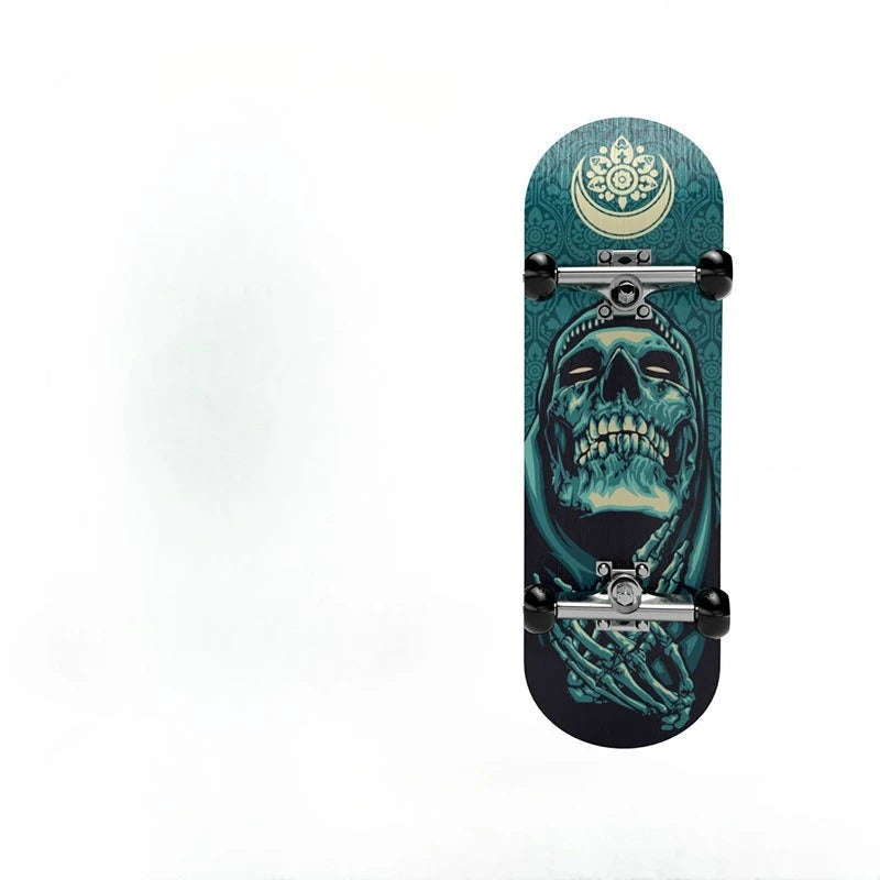 Mini Finger Skateboard with Art Patterns