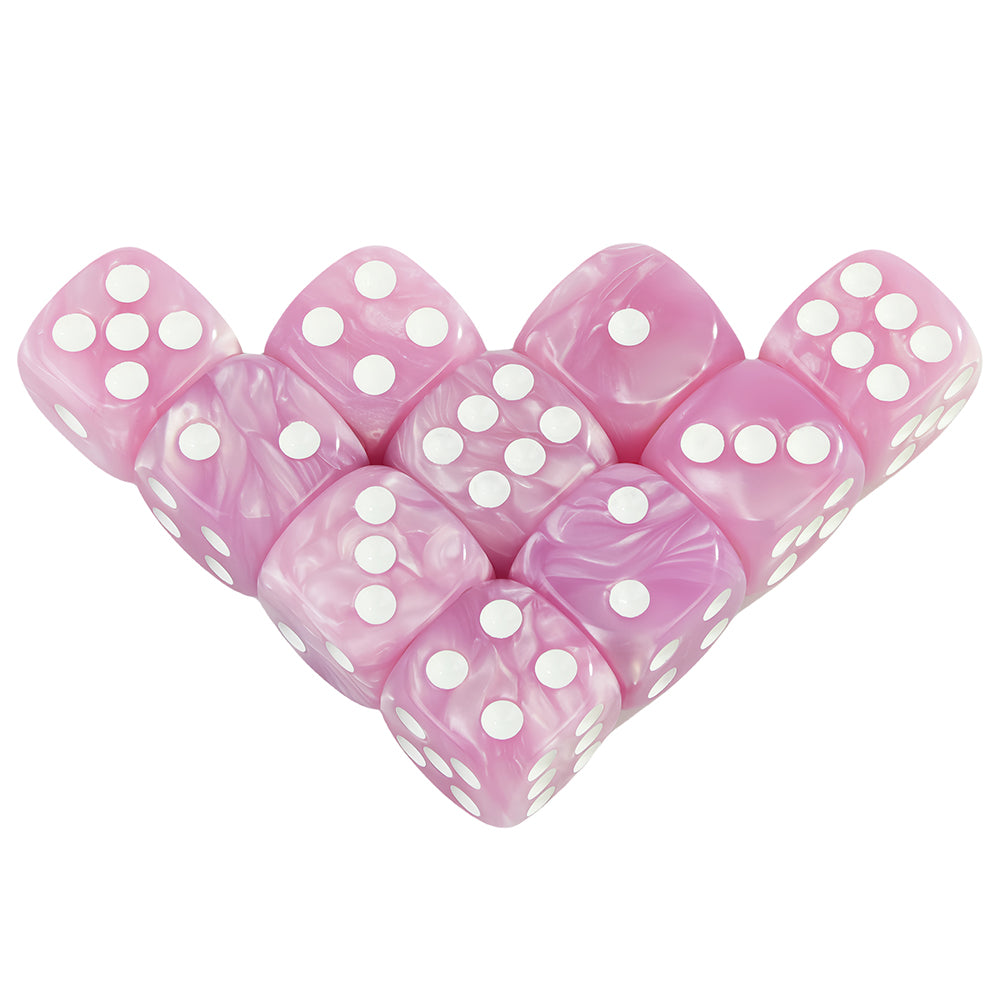 Marble Acrylic Dice Set – 16mm Round Corner Tabletop Dice