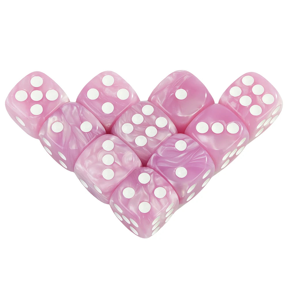 Marble Acrylic Dice Set – 16mm Round Corner Tabletop Dice