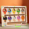Magnetic Color Sorting Maze Board – Montessori Wooden Toy for Counting & Fine Motor Skills