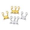 A set of gold and silver magnetic layering clasps for necklaces and bracelets.
