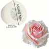 Moule à bougie en silicone rose en forme de rose, dimensions 6,5 cm.