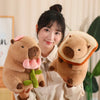 Adorable Capybara Plush Toy with Cute Turtle Backpack