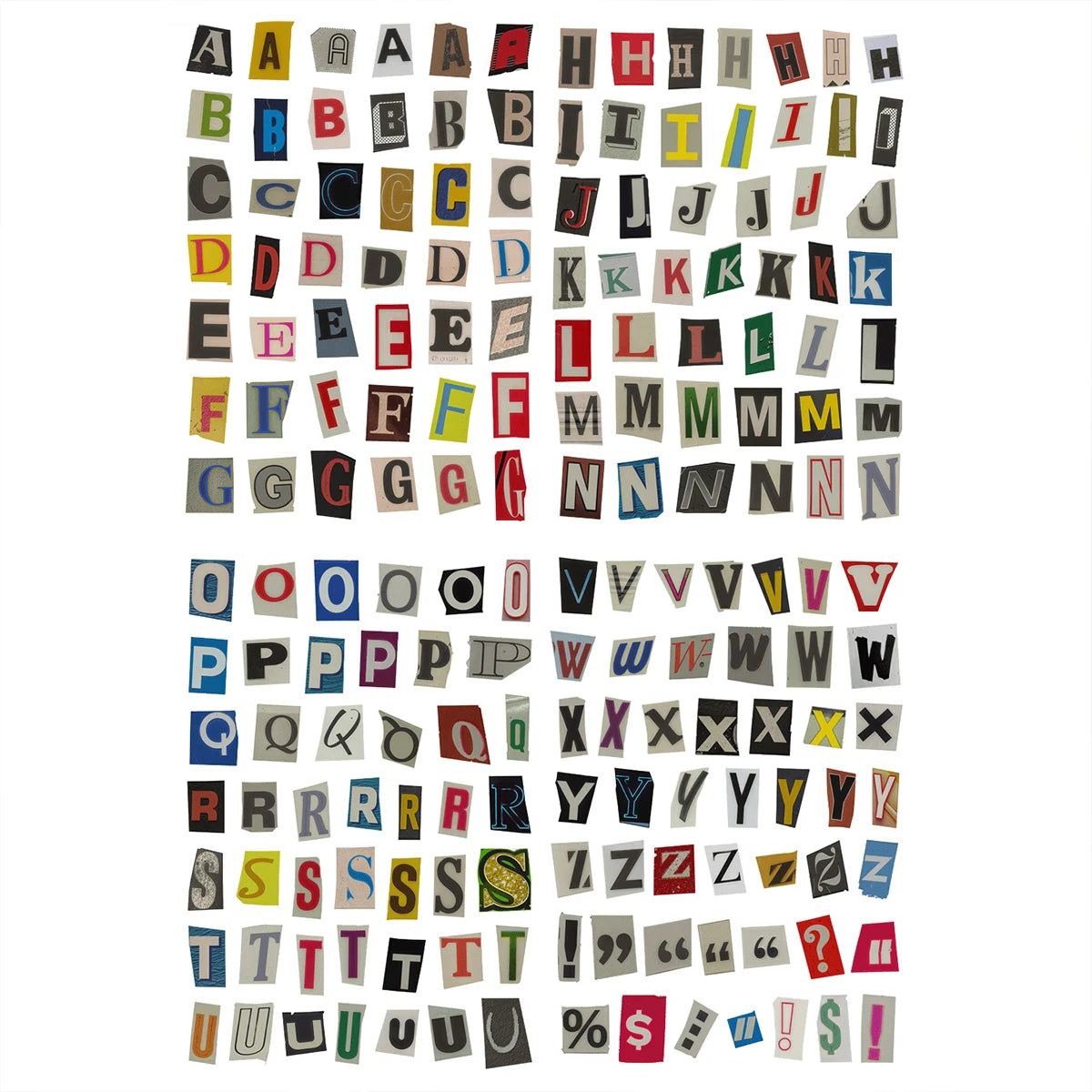 Vintage Alphabet Letter Stickers for Scrapbooking and Journaling