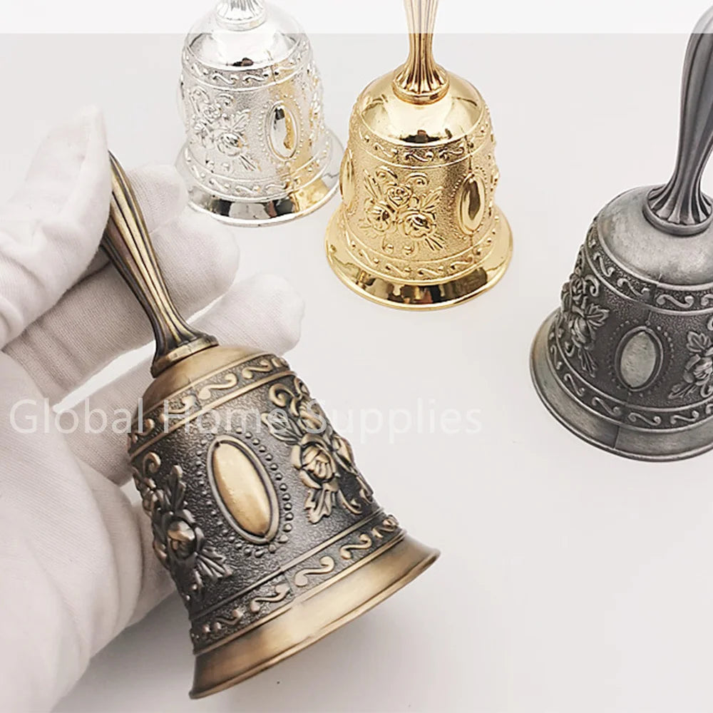 Classic Metal Hand Bell with Comfort Grip Handle