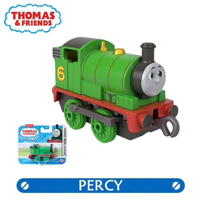 Thomas & Friends Percy diecast train toy in green and red packaging