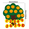 Felt Fruit Tree Puzzle – Color & Number Learning Toy for Kids