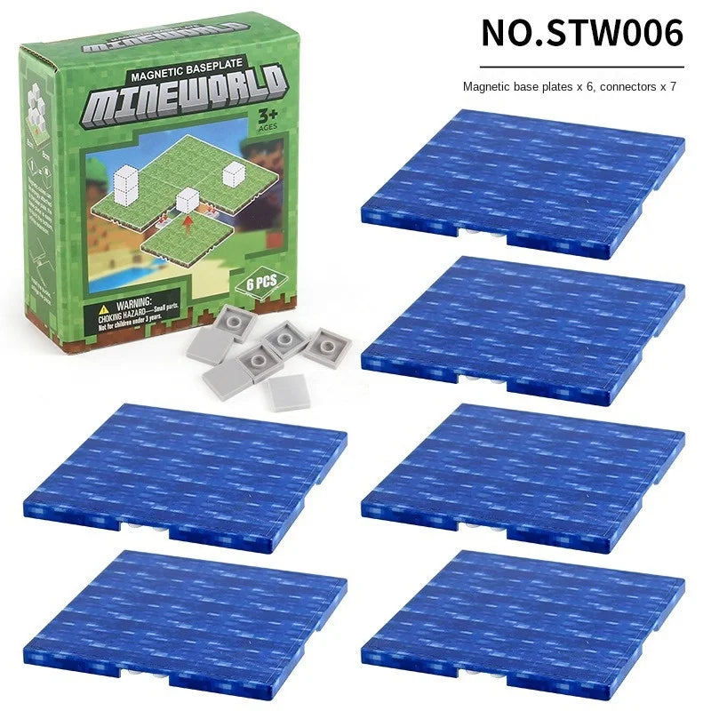 Magnetic Building Block Base Plates for Creative Play