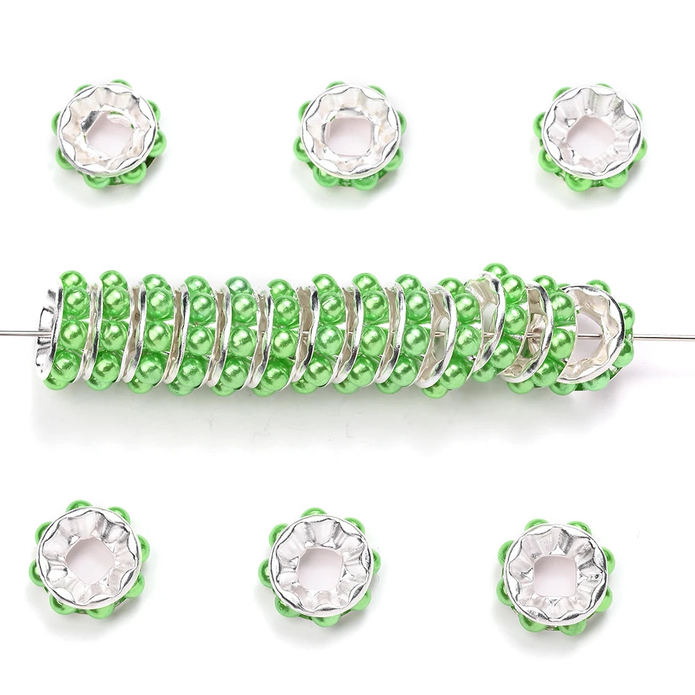 Mixed Pearl and Metal Spacer Beads for Jewelry Making