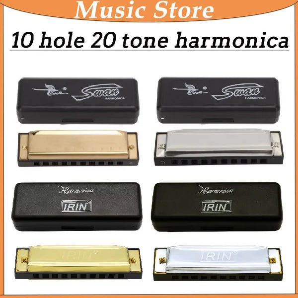 10-Hole 20-Tone Harmonica in C Key