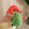 Adorable Mini Plush Finger Puppet Set – Parrot, Peacock, Shark & Octopus