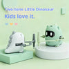 Two-tone Little Dinosaur Kids love it. Shows a white and green interactive dinosaur drawing robot for toddlers.