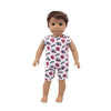 Bear Print Casual Outfit for 43 cm Baby Dolls