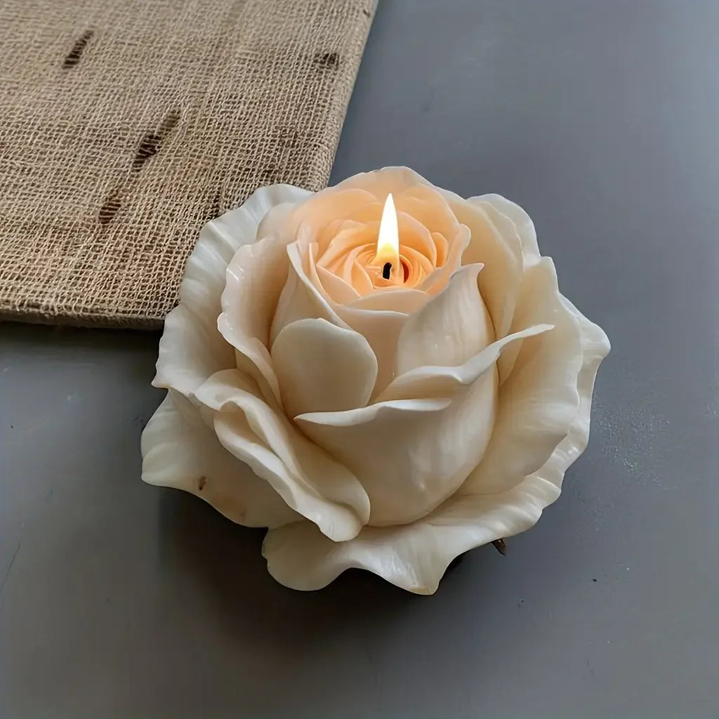 Reusable Rose Silicone Mold with Realistic Layered Petals