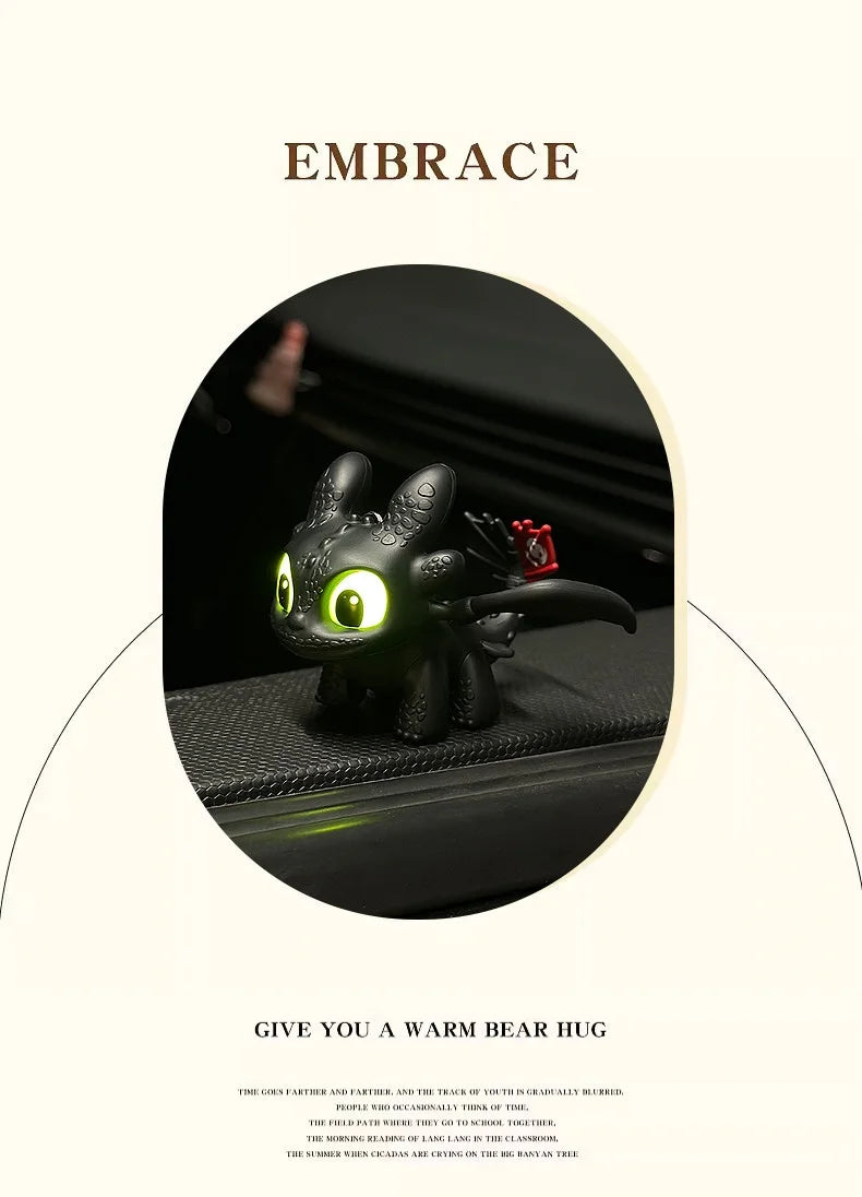 Glowing Toothless Dashboard Ornament with Movable Wings