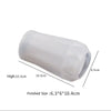 A white flexible silicone mold shaped like a flower pot, shown in profile with dimensions 6.3x6x10.4 cm.