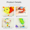 Rainbow Animal Plush Stroller Toy for Babies 0-3 Years