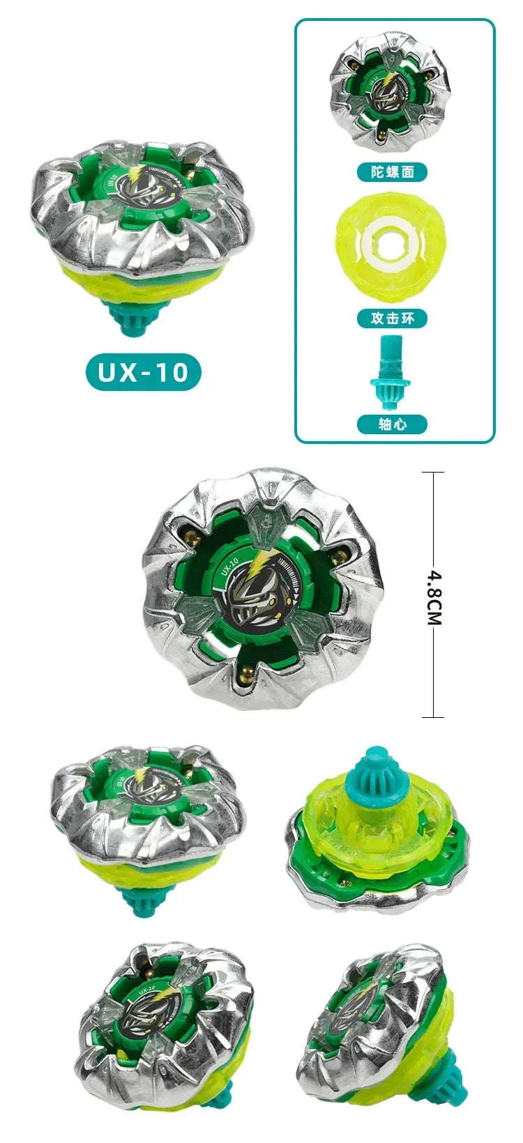 Metal Spinning Top Battle Toy with Launcher
