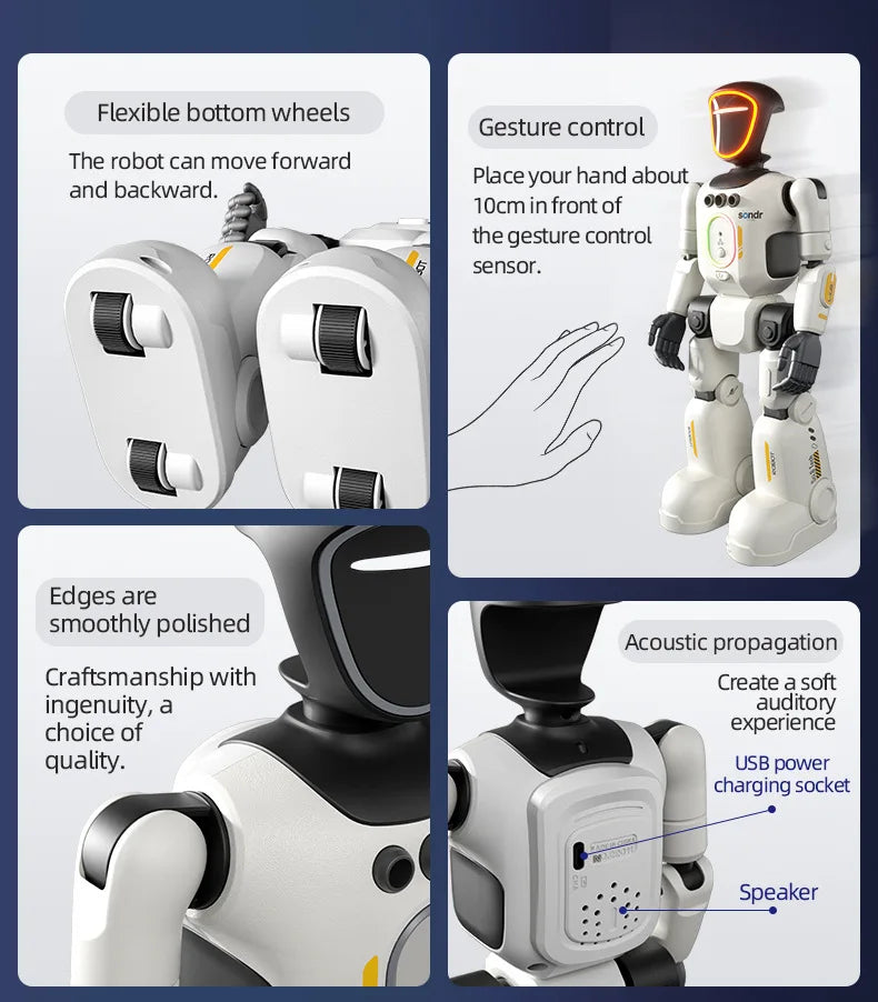 Interactive Gesture-Controlled Robot with Dance and Learning Modes