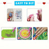 Step-by-step guide showing how to create a leather diamond painting using a kit and tools.