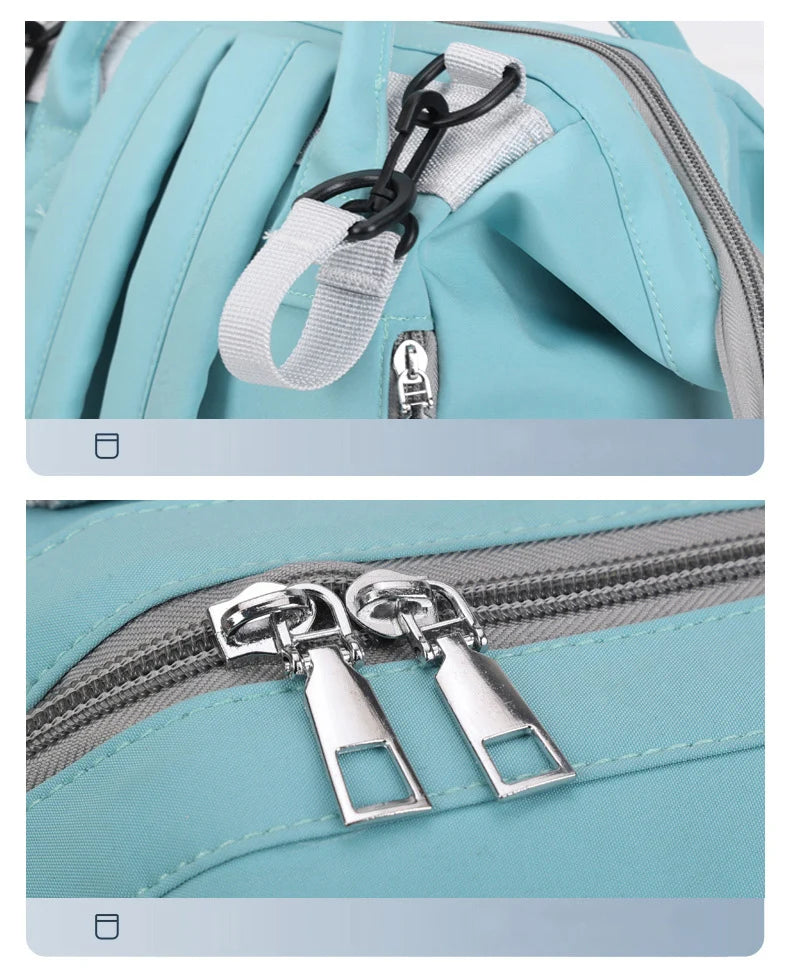Waterproof Diaper Bag Backpack with Printed Bear Design