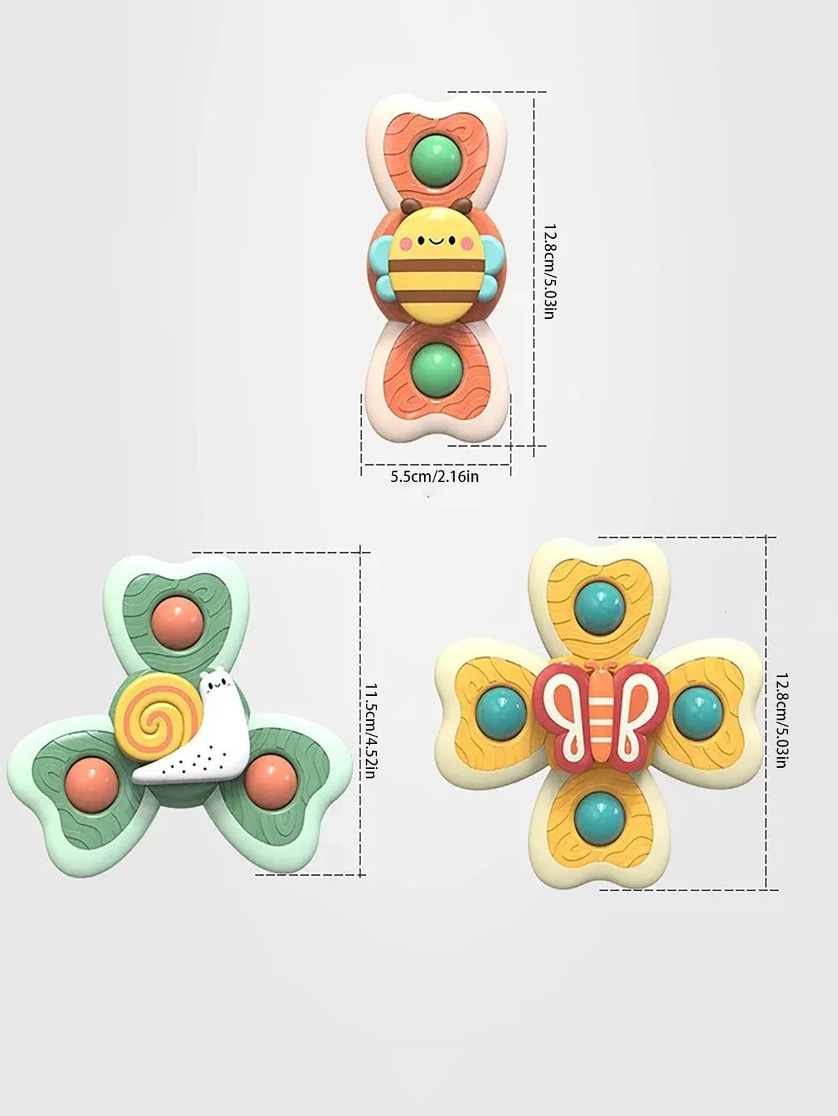 Insect-Themed Suction Cup Bath Toys for Toddlers