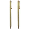 A pair of brass dowsing rods used for paranormal investigation.