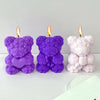3D Rose Love Bear Silicone Mold for Candles, Soap, and Resin Crafts