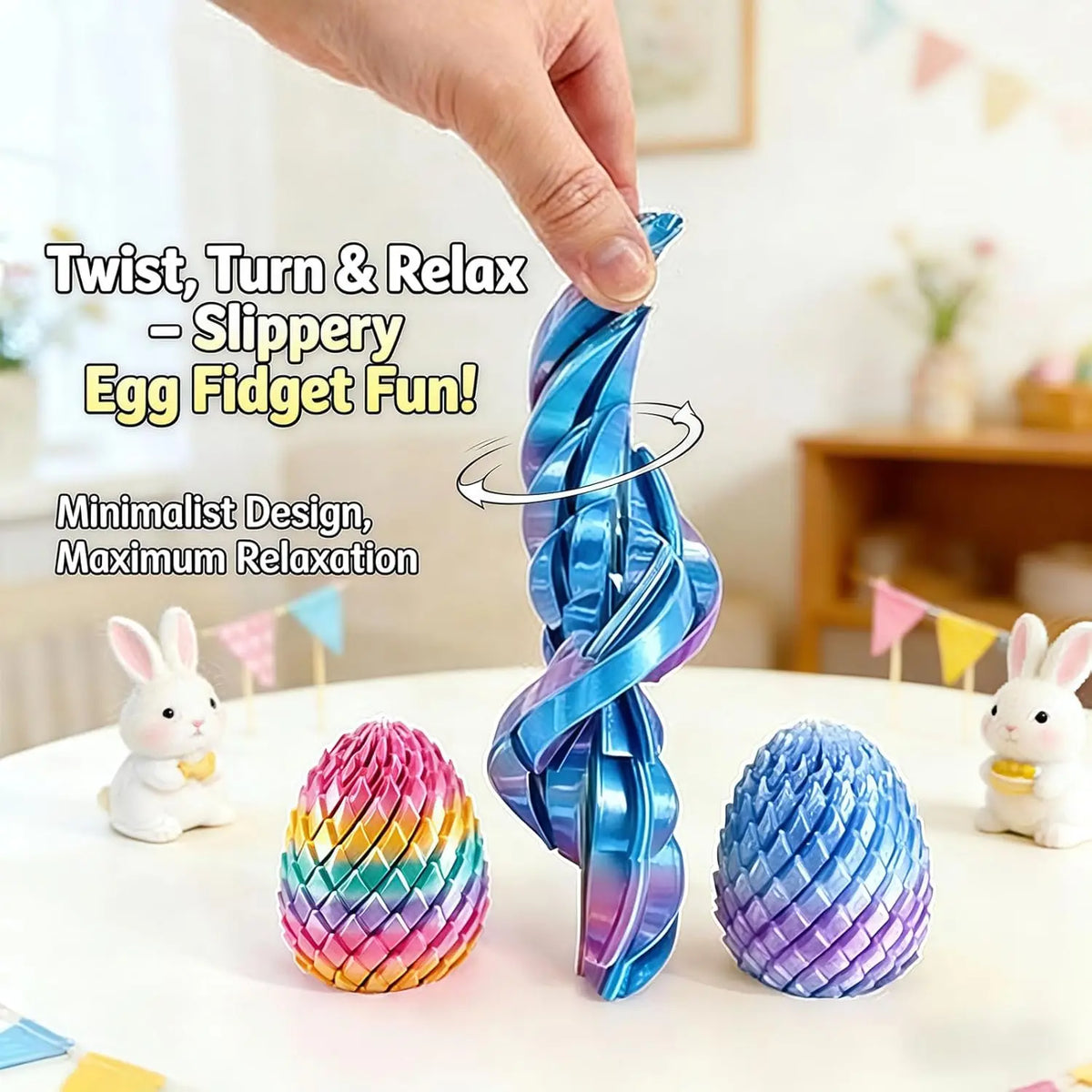 Twisty Fidget Egg – Portable Stress Relief Sensory Toy