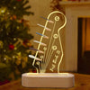 Guitar Pick Display Stand with LED Light and Wood Base