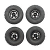 RC Car Metal Wheel Rims with Soft Rubber Tires (Set of 4)