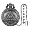 Metal Polyhedral Dice Set with Pocket Watch Case