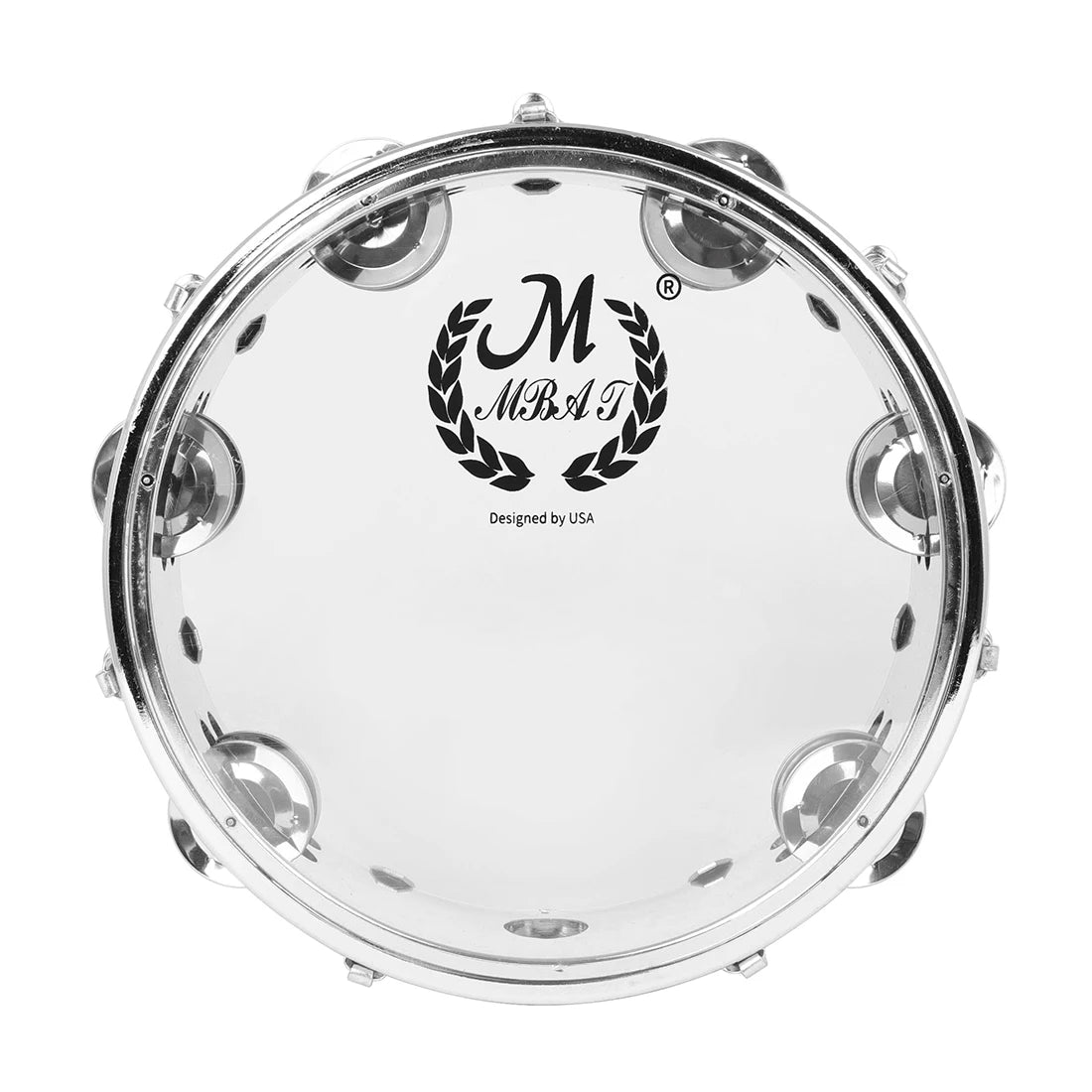 Self-Tuning Double Row Tambourine with Stainless Steel Rings