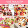 A set of kawaii mini fruit forks and related items for food presentation