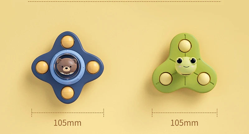 Sensory Spinning Top Bath Toys with Suction Cup