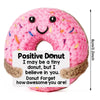 Handmade Crochet Hamburger and Donut Desk Decor with Positive Message Card