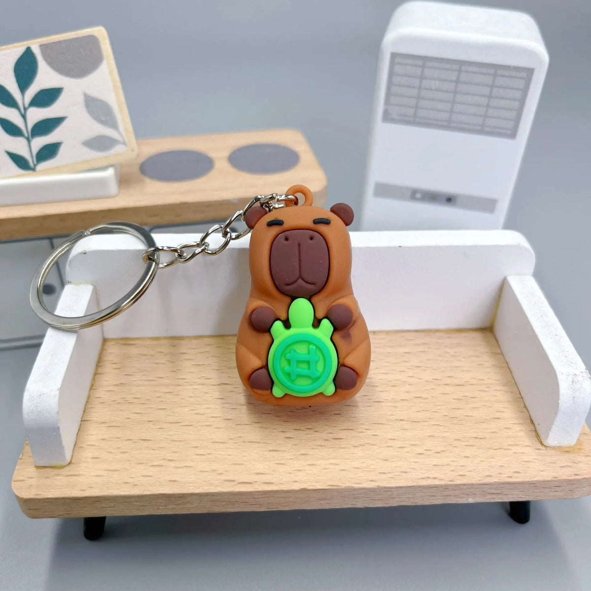Cute Capybara Keychain Charm – Soft PVC Pendant for Bags, Phones & Keys