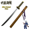 A realistic prop of a Miwa Kasumi katana, 72cm long, displayed next to a female character cosplay.