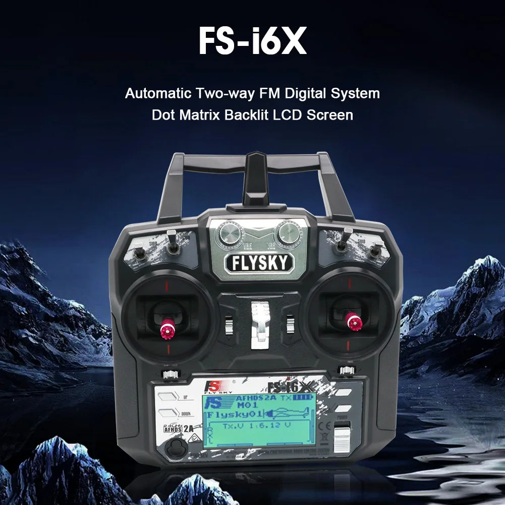 FlySky FS-i6X 10-Channel 2.4GHz RC Transmitter with Receiver