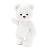 A white huggable teddy bear plush toy with a soft, round face.