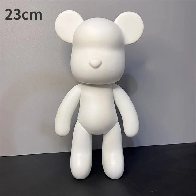 DIY Fluid Bear Sculpture Kit - Paintable Resin Bear Figurine for Creative Home Decor